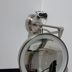 Dual-Sided Round LED Lighted Wall Mount Make Up Mirror